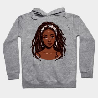 Afrocentric Woman with Braided Hair Hoodie